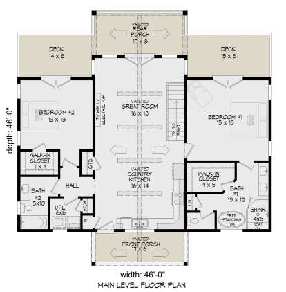 House Plan House Plan #29598 Drawing 1