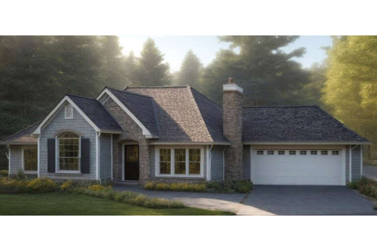 Ranch House Plan #033-00071 Elevation Photo