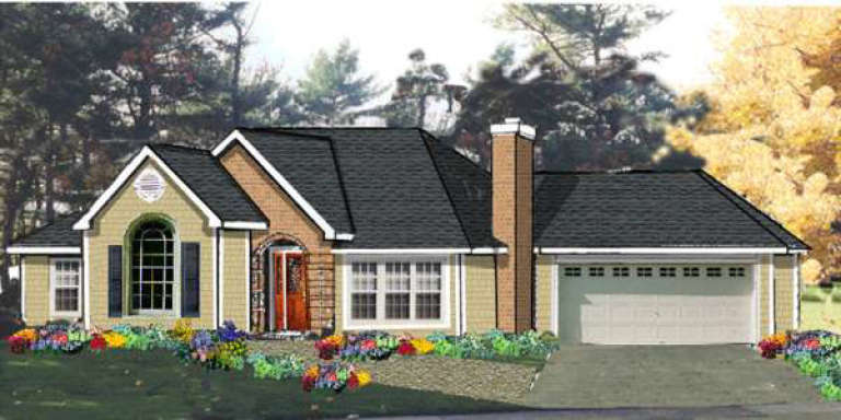 Ranch House Plan #033-00071 Elevation Photo
