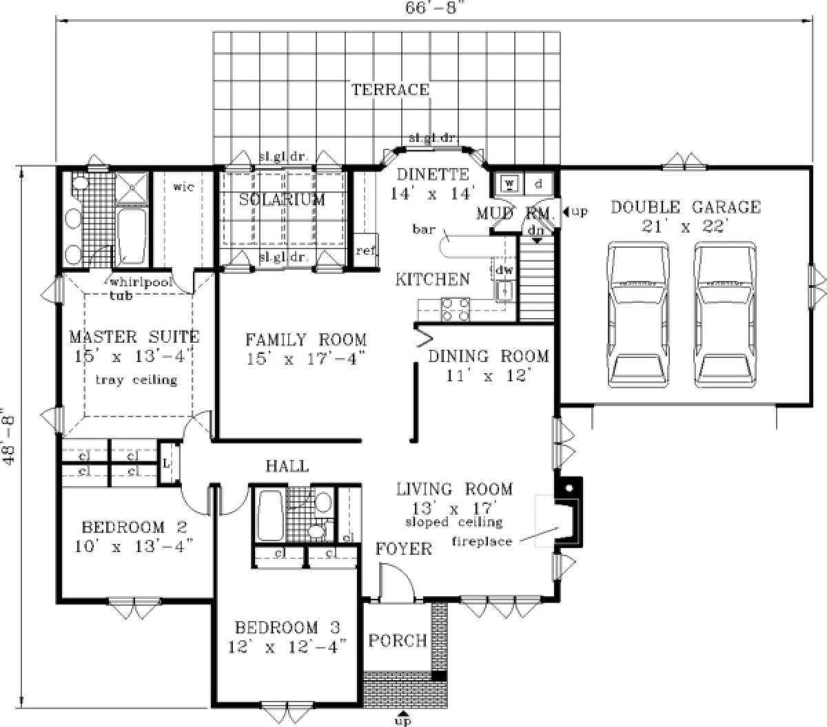 Main Floor for House Plan #033-00071