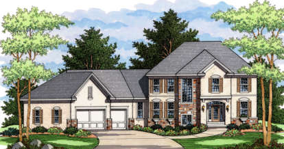 Traditional House Plan #098-00047 Elevation Photo