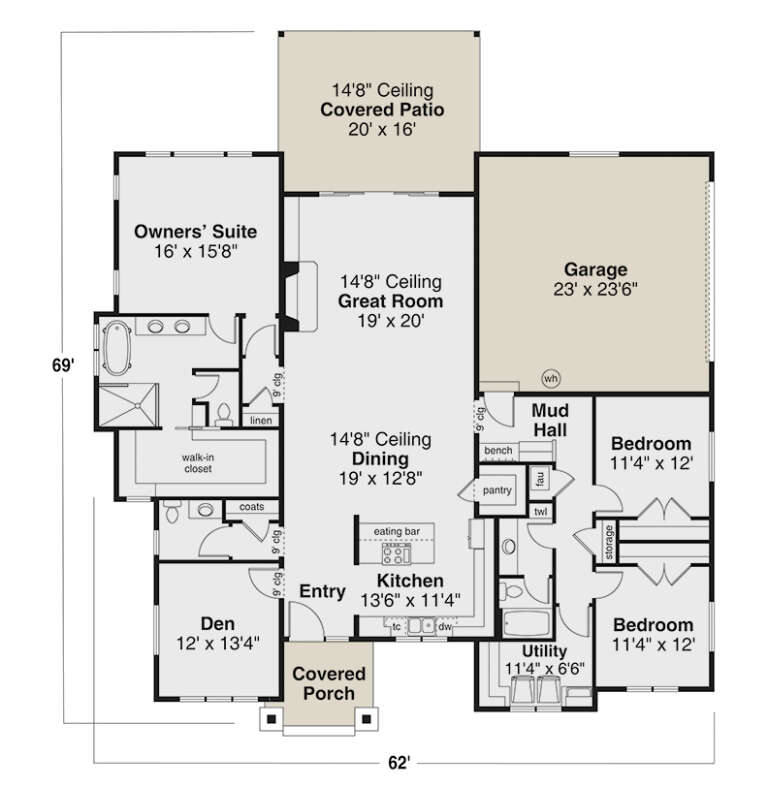 House Plan House Plan #29600 Drawing 1