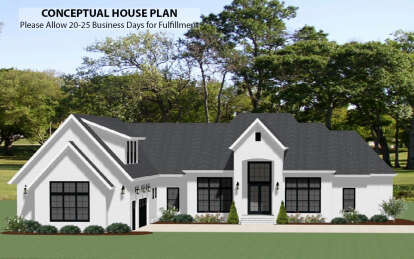 Modern Transitional House Plan #6849-00149 Elevation Photo