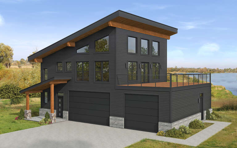 House Plan House Plan #29606 Angled Front Elevation