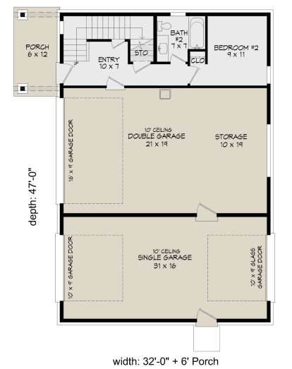 First Floor for House Plan #940-00860