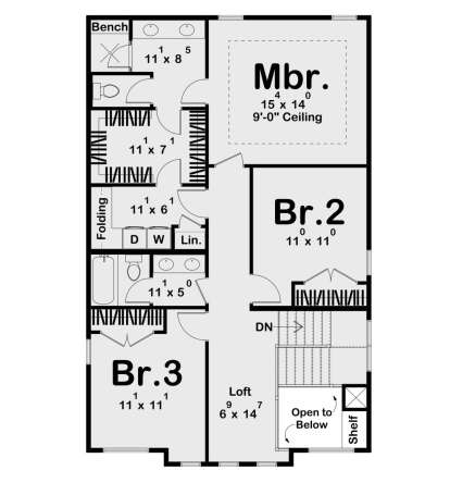 Second Floor for House Plan #963-00818