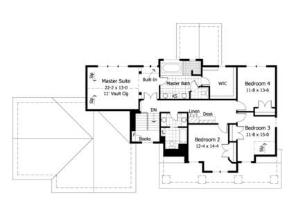 Second Floor for House Plan #098-00048