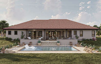 Mediterranean House Plan #963-00819 Elevation Photo