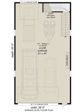Garage Floor for House Plan #940-00863
