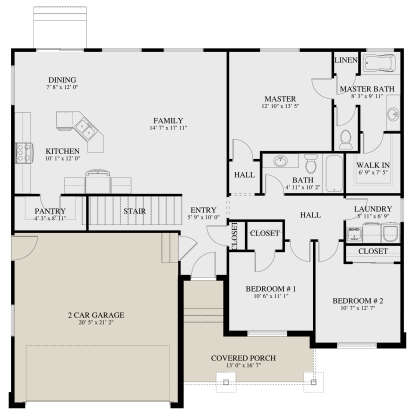 House Plan House Plan #29621 Drawing 1