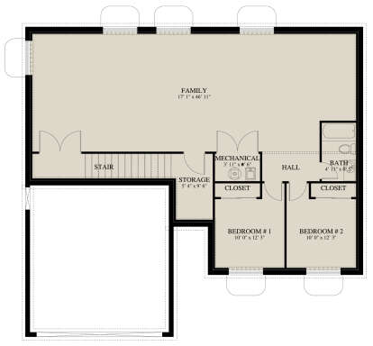 Basement for House Plan #2802-00237