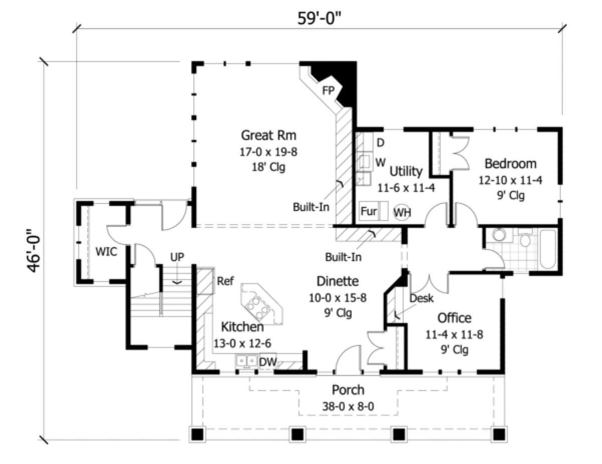 Main Floor for House Plan #098-00050