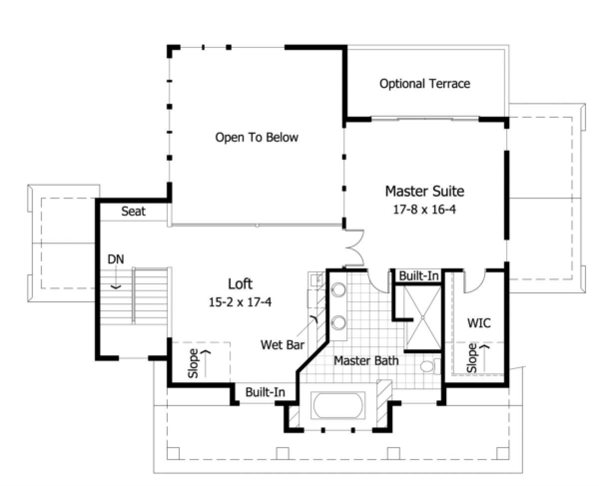 Second Floor for House Plan #098-00050