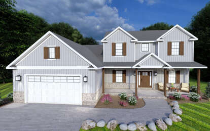 House Plan House Plan #29631 Angled Front Elevation