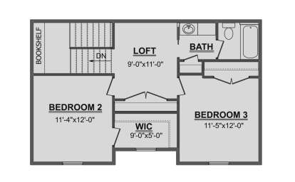 Second Floor for House Plan #1958-00006