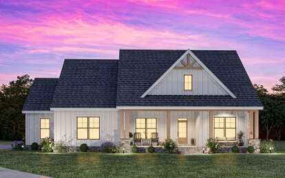 Modern Farmhouse House Plan #009-00369 Elevation Photo