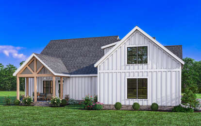 Modern Farmhouse House Plan #009-00369 Elevation Photo