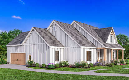 Modern Farmhouse House Plan #009-00369 Elevation Photo