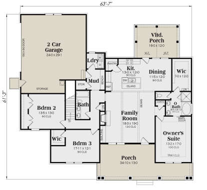 House Plan House Plan #29636 Drawing 1