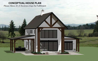 House Plan House Plan #29637 Angled Front Elevation