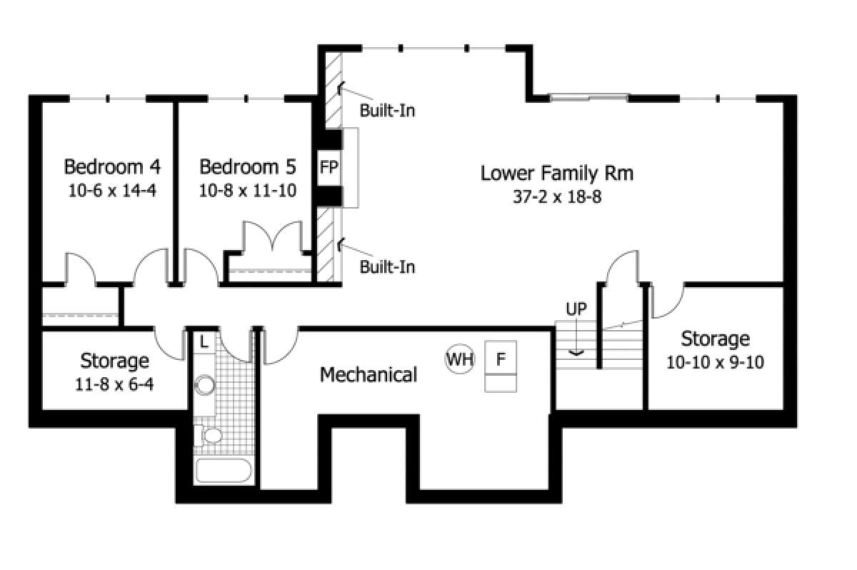 Basement for House Plan #098-00051