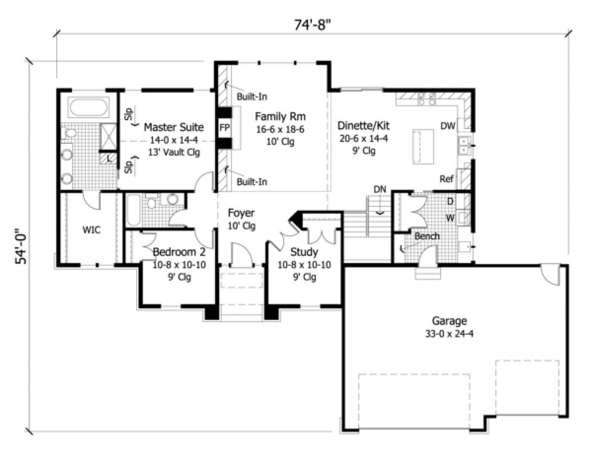 Main Floor for House Plan #098-00051