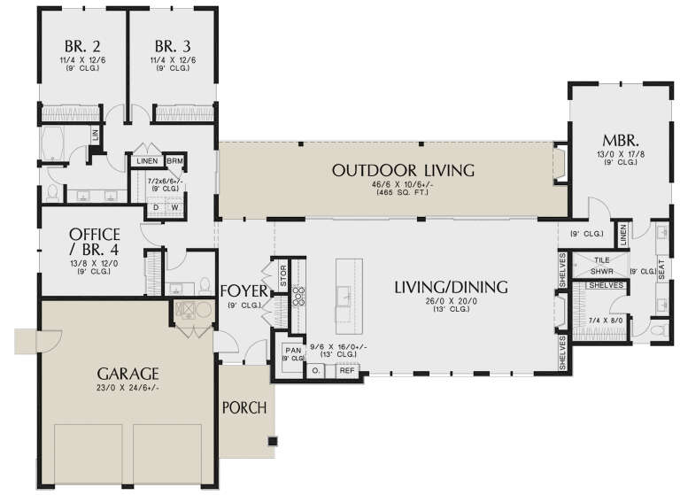 House Plan House Plan #29646 Drawing 1
