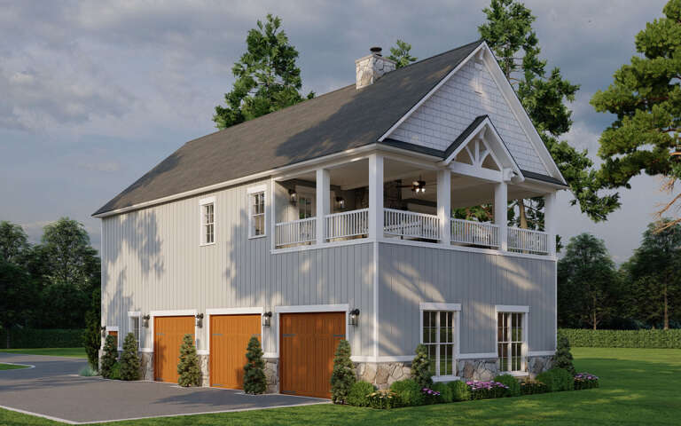 Lake Front House Plan #8318-00358 Elevation Photo