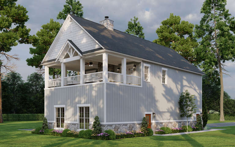 Lake Front House Plan #8318-00358 Elevation Photo