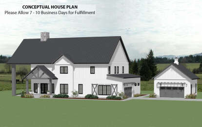 House Plan House Plan #29652 Angled Front Elevation