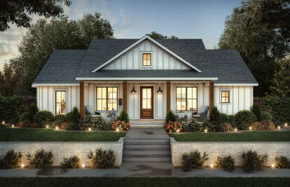Modern Farmhouse House Plan #4534-00105 Elevation Photo