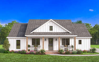 Modern Farmhouse House Plan #4534-00105 Elevation Photo