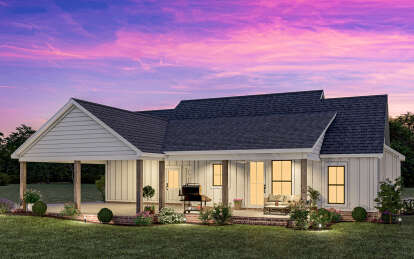 Modern Farmhouse House Plan #4534-00105 Elevation Photo
