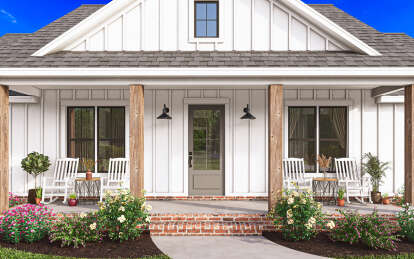 Modern Farmhouse House Plan #4534-00105 Elevation Photo
