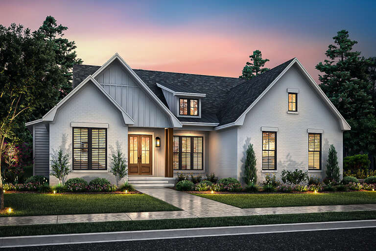 Modern Farmhouse House Plan #041-00339 Elevation Photo