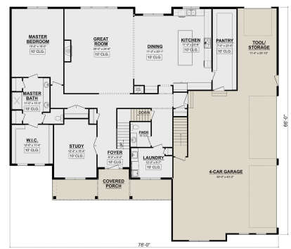 House Plan House Plan #29662 Drawing 1