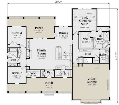 Main Floor  for House Plan #009-00370
