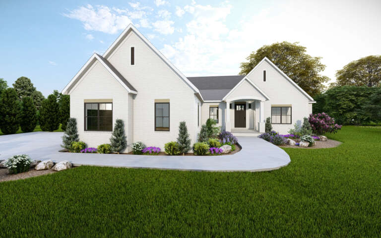 House Plan House Plan #29669 Angled Front Elevation