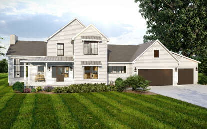 House Plan House Plan #29670 Angled Front Elevation