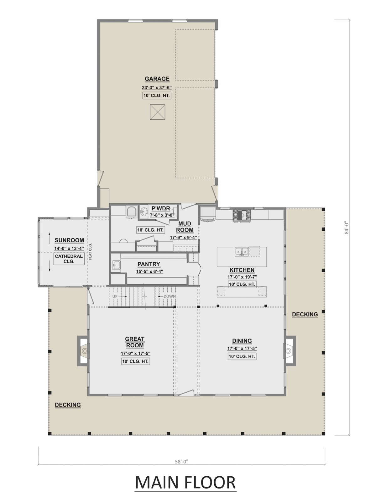 Main Floor  for House Plan #1958-00014