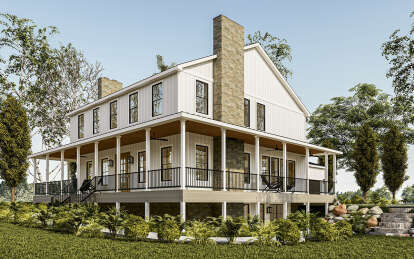 Farmhouse House Plan #1958-00015 Elevation Photo