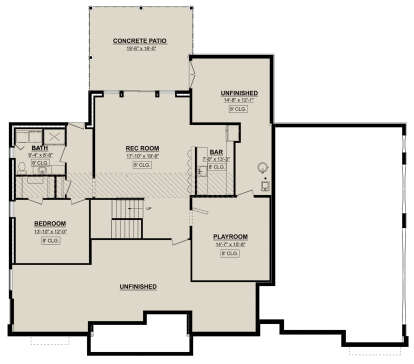 Basement for House Plan #1958-00017