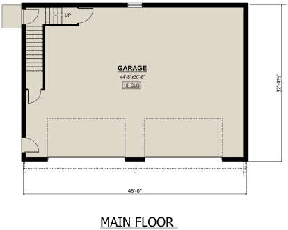 Garage Floor for House Plan #1958-00020