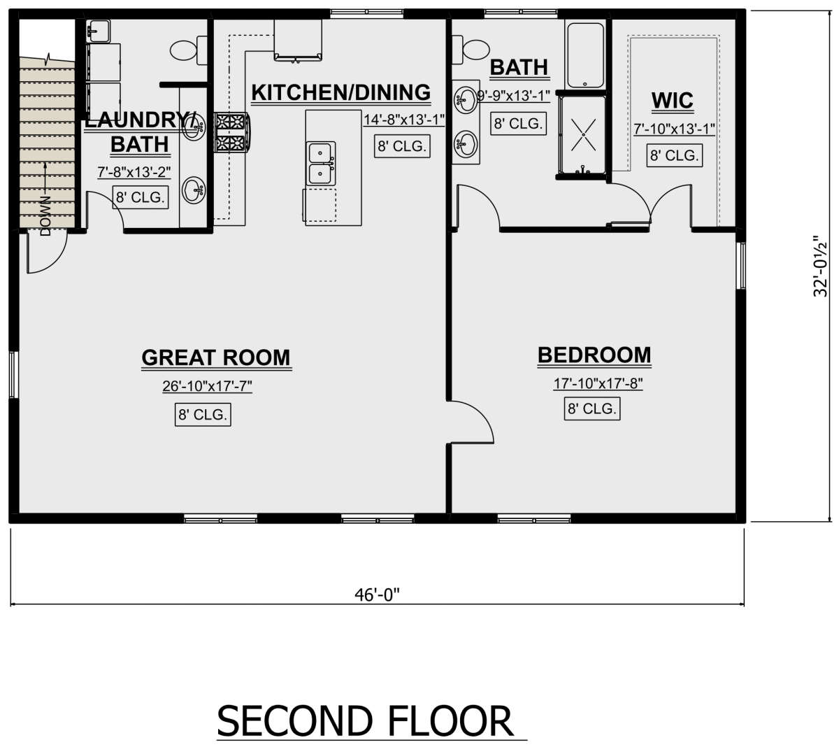 House Plan 1958-00020 - Craftsman Plan: 1,404 Square Feet, 1 Bedroom, 1.5  Bathrooms