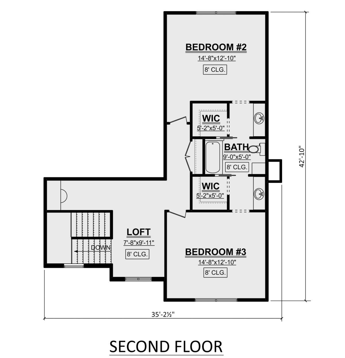 Second Floor for House Plan #1958-00021