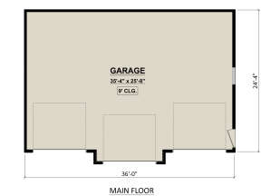 Garage Floor for House Plan #1958-00024