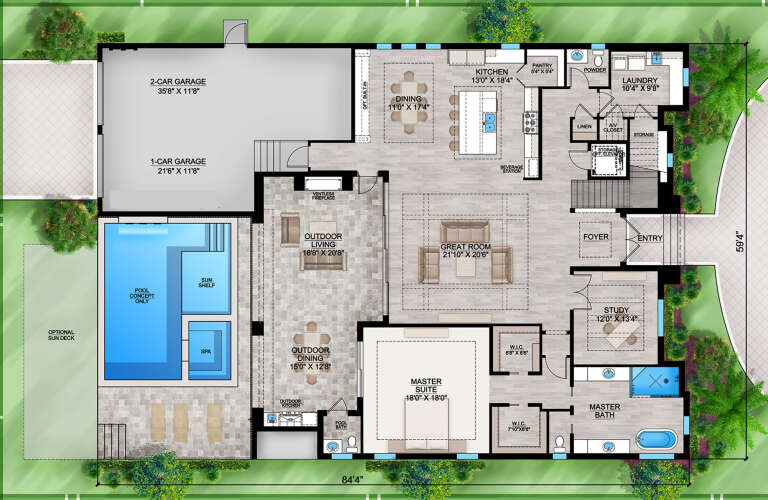 House Plan House Plan #29683 Drawing 1