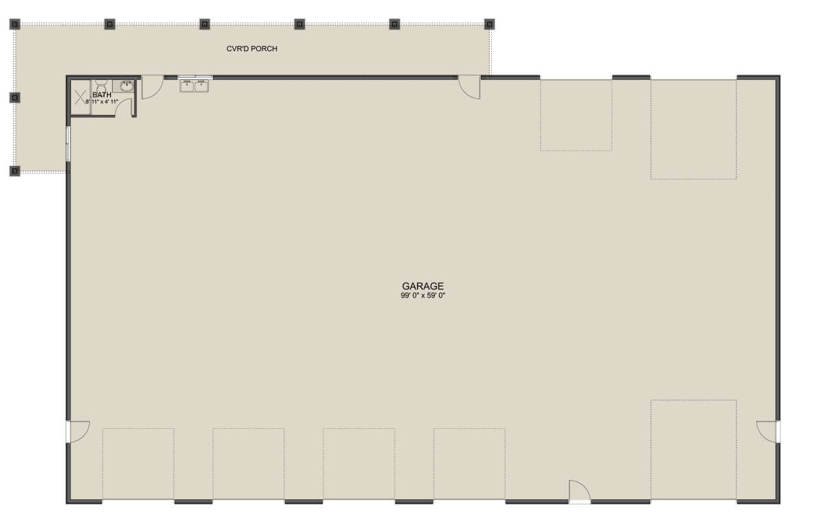 Garage Floor for House Plan #2802-00241