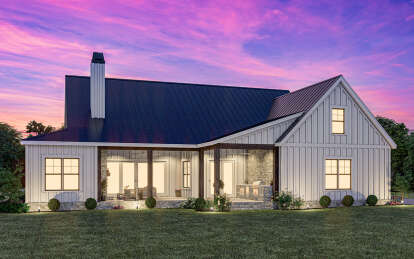 Modern Farmhouse House Plan #009-00371 Elevation Photo