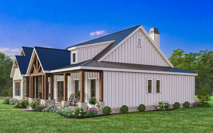 Modern Farmhouse House Plan #009-00371 Elevation Photo